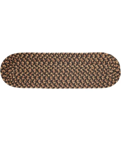 Rhody Easy Living Taupetone EL33 8 in. X 28 in. Stair Tread Set-of-13 Braided Rug