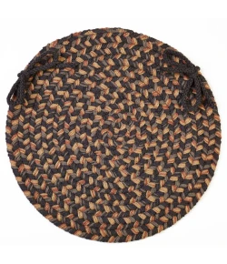 Rhody Easy Living Taupetone EL33 15 in. X 15 in. Chair Pad Braided Rug