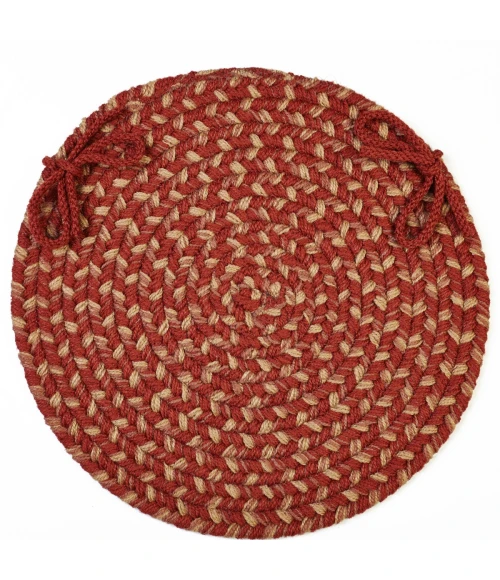 Rhody Easy Living Warm Earth EL43 15 in. X 15 in. Chair Pad Set-of-4 Rug