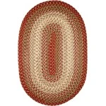 Rhody Easy Living Warm Earth EL43 7 ft. X 9 ft. Oval Braided Rug