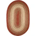 Rhody Easy Living Warm Earth EL43 8 ft. X 11 ft. Oval Braided Rug