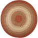 Rhody Easy Living Warm Earth EL43 4 ft. X 4 ft. Round Braided Rug