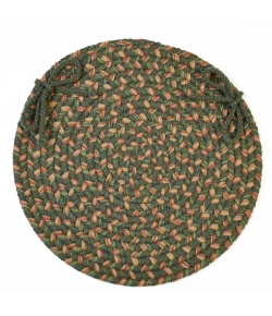 Rhody Easy Living Herb Garden EL63 15 in. X 15 in. Chair Pad Braided Rug