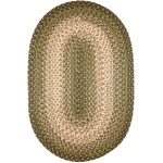 Rhody Easy Living Herb Garden EL63 7 ft. X 9 ft. Oval Braided Rug
