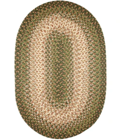 Rhody Easy Living Herb Garden EL63 4 ft. X 6 ft. Oval Braided Rug