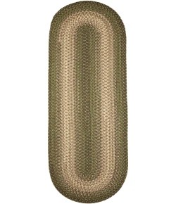 Rhody Easy Living Herb Garden EL63 2 ft. X 4 ft. Oval Runner Braided Rug