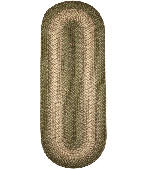 Rhody Easy Living Herb Garden EL63 2 ft. X 8 ft. Oval Runner Rug