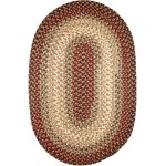 Rhody Easy Living Spanish Red EL73 8 ft. X 11 ft. Oval Braided Rug