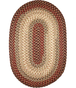Rhody Easy Living Spanish Red EL73 5 ft. X 8 ft. Oval Braided Rug