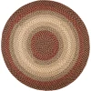 Rhody Easy Living Spanish Red EL73 6 ft. X 6 ft. Round Braided Rug