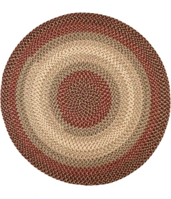 Rhody Easy Living Spanish Red EL73 10 ft. X 10 ft. Round Braided Rug