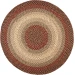 Rhody Easy Living Spanish Red EL73 4 ft. X 4 ft. Round Braided Rug