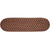 Rhody Easy Living Spanish Red EL73 8 in. X 28 in. Stair Tread Set-of-13 Braided Rug