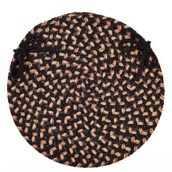 Rhody Easy Living Charcoal EL83 15 in. X 15 in. Chair Pad Rug