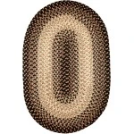 Rhody Easy Living Charcoal EL83 7 ft. X 9 ft. Oval Braided Rug