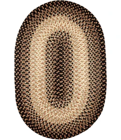 Rhody Easy Living Charcoal EL83 3 ft. X 5 ft. Oval Braided Rug