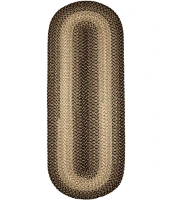 Rhody Easy Living Charcoal EL83 2 ft. X 8 ft. Oval Runner Braided Rug