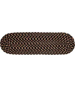 Rhody Easy Living Charcoal EL83 8 in. X 28 in. Stair Tread Set-of-13 Braided Rug