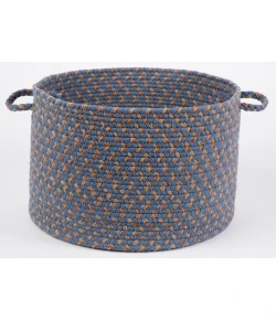 Rhody Easy Living Blue Lake EL93 18 in. X 12 in. Basket Braided Rug