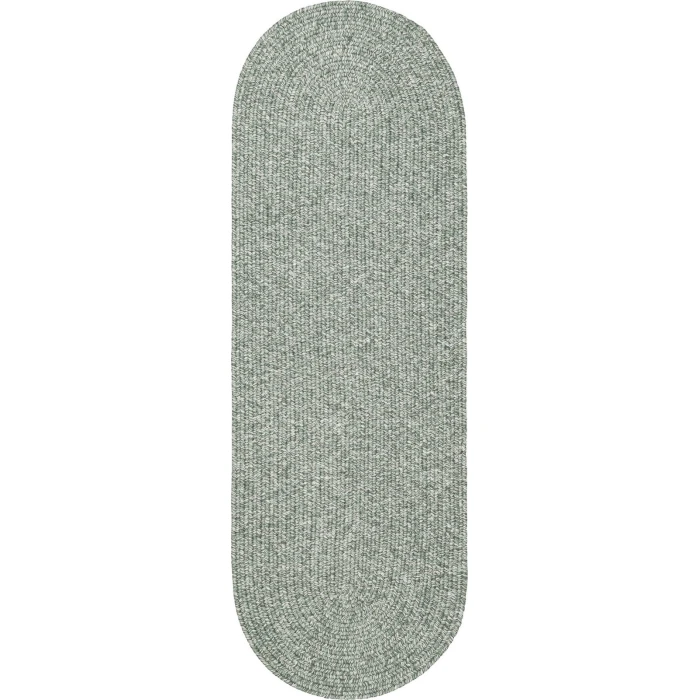 Rhody Elegance Dusty Sage EG22 2 ft. X 8 ft. Oval Runner Rug