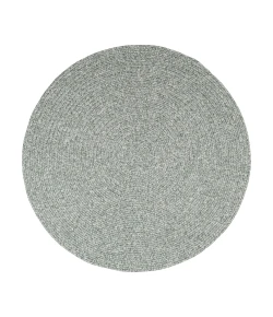 Rhody Elegance Dusty Sage EG22 6 ft. X 6 ft. Round Braided Rug