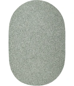 Rhody Elegance Dusty Sage EG22 8 ft. X 11 ft. Oval Braided Rug