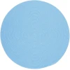 Rhody Happy Braids Solid Aqua Blue HB07 10 ft. X 10 ft. Round Braided Rug