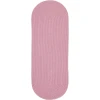 Rhody Happy Braids Solid Pink HB08 2 ft. X 6 ft. Oval Runner Braided Rug