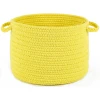 Rhody Happy Braids Solid Yellow HB14 10 in. X 8 in. Basket Braided Rug