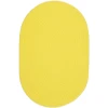 Rhody Happy Braids Solid Yellow HB14 10 ft. X 13 ft. Oval Braided Rug