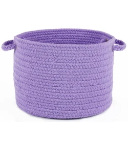 Rhody Happy Braids Solid Violet HB15 18 in. X 12 in. Basket Braided Rug