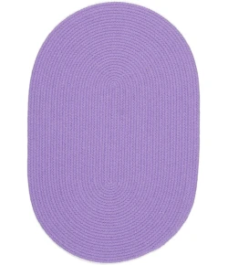Rhody Happy Braids Solid Violet HB15 10 ft. X 13 ft. Oval Braided Rug