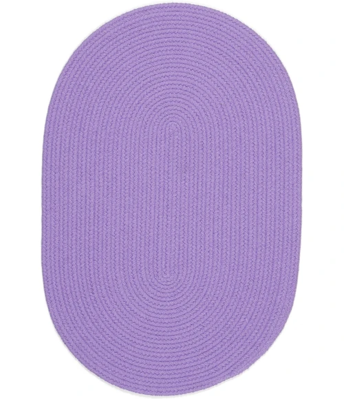 Rhody Happy Braids Solid Violet HB15 10 ft. X 13 ft. Oval Rug