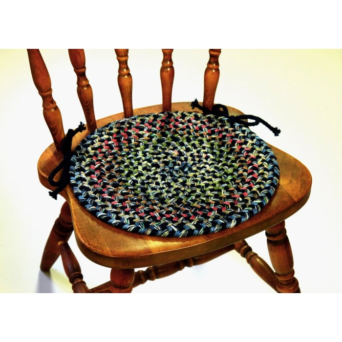 Rhody Katie Navy KA13 15 in. X 15 in. Chair Pad Set-of-4 Rug