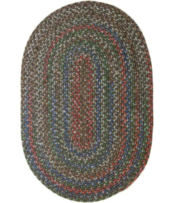 Rhody Katie Dk Taupe KA23 7 ft. X 9 ft. Oval Braided Rug