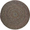 Rhody Katie Brown KA33 4 ft. X 4 ft. Round Braided Rug