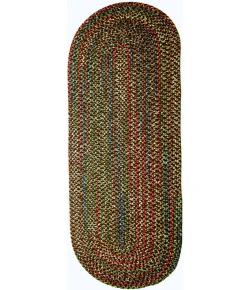 Rhody Katie Brown KA33 2 ft. X 4 ft. Oval Runner Braided Rug