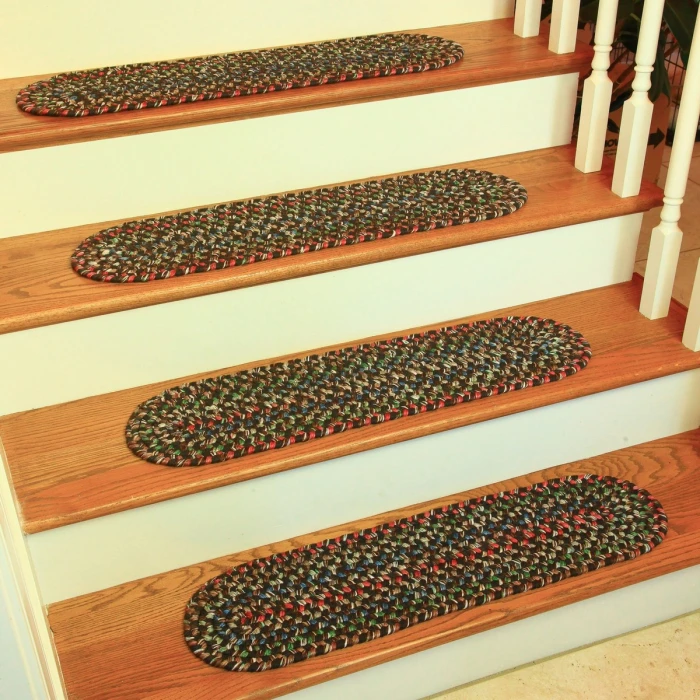 Rhody Katie Brown KA33 8 in. X 28 in. Stair Tread Set-of-13 Rug