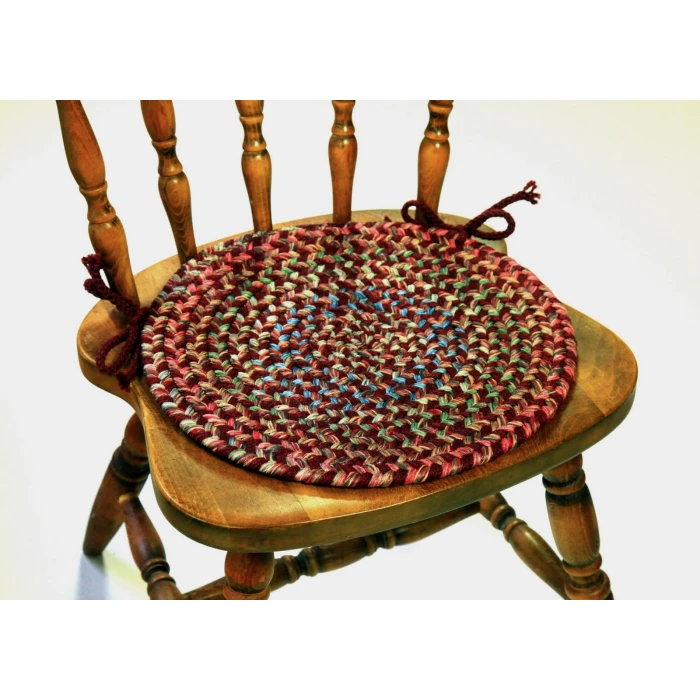 Rhody Katie Burgundy KA43 15 in. X 15 in. Chair Pad Set-of-4 Rug