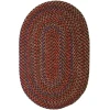 Rhody Katie Burgundy KA43 8 ft. X 11 ft. Oval Braided Rug