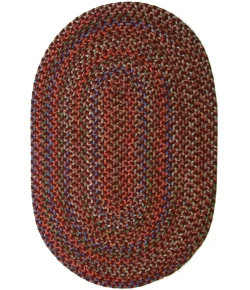 Rhody Katie Burgundy KA43 10 ft. X 13 ft. Oval Braided Rug