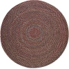 Rhody Katie Burgundy KA43 4 ft. X 4 ft. Round Braided Rug