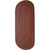 Rhody Katie Burgundy KA43 2 ft. X 8 ft. Oval Runner Braided Rug