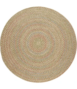 Rhody Katie Camel KA53 4 ft. X 4 ft. Round Braided Rug