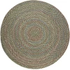 Rhody Katie Sage KA63 4 ft. X 4 ft. Round Braided Rug