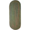 Rhody Katie Sage KA63 2 ft. X 6 ft. Oval Runner Braided Rug