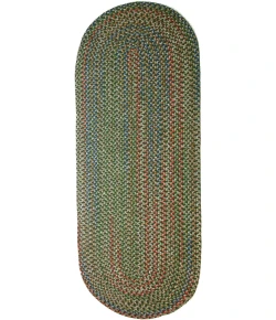 Rhody Katie Sage KA63 2 ft. X 4 ft. Oval Runner Braided Rug