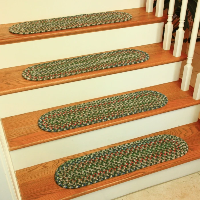 Rhody Katie Sage KA63 8 in. X 28 in. Stair Tread Set-of-4 Rug