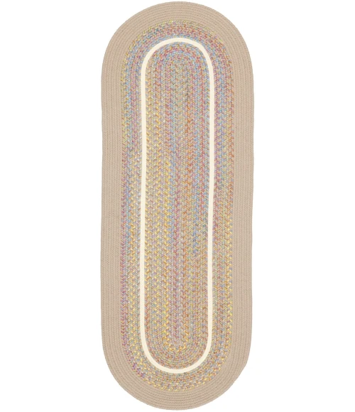 Rhody Kids' Isle SandBeige KI03 2 ft. X 4 ft. Oval Runner Rug
