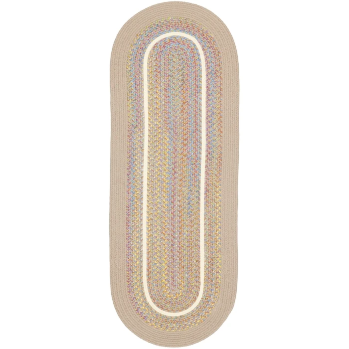 Rhody Kids' Isle SandBeige KI03 2 ft. X 4 ft. Oval Runner Rug